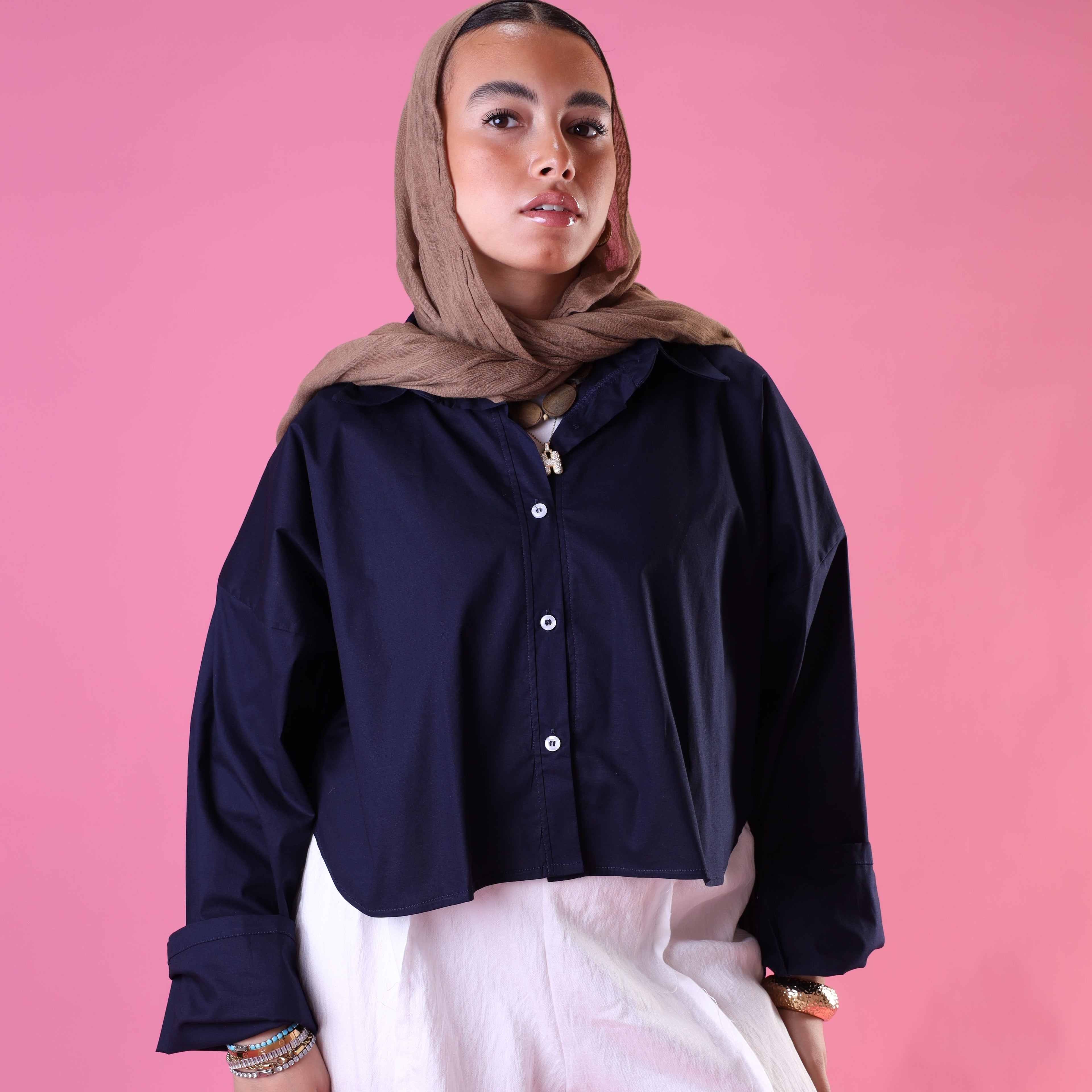 The Mini Shirt In Navy Blue