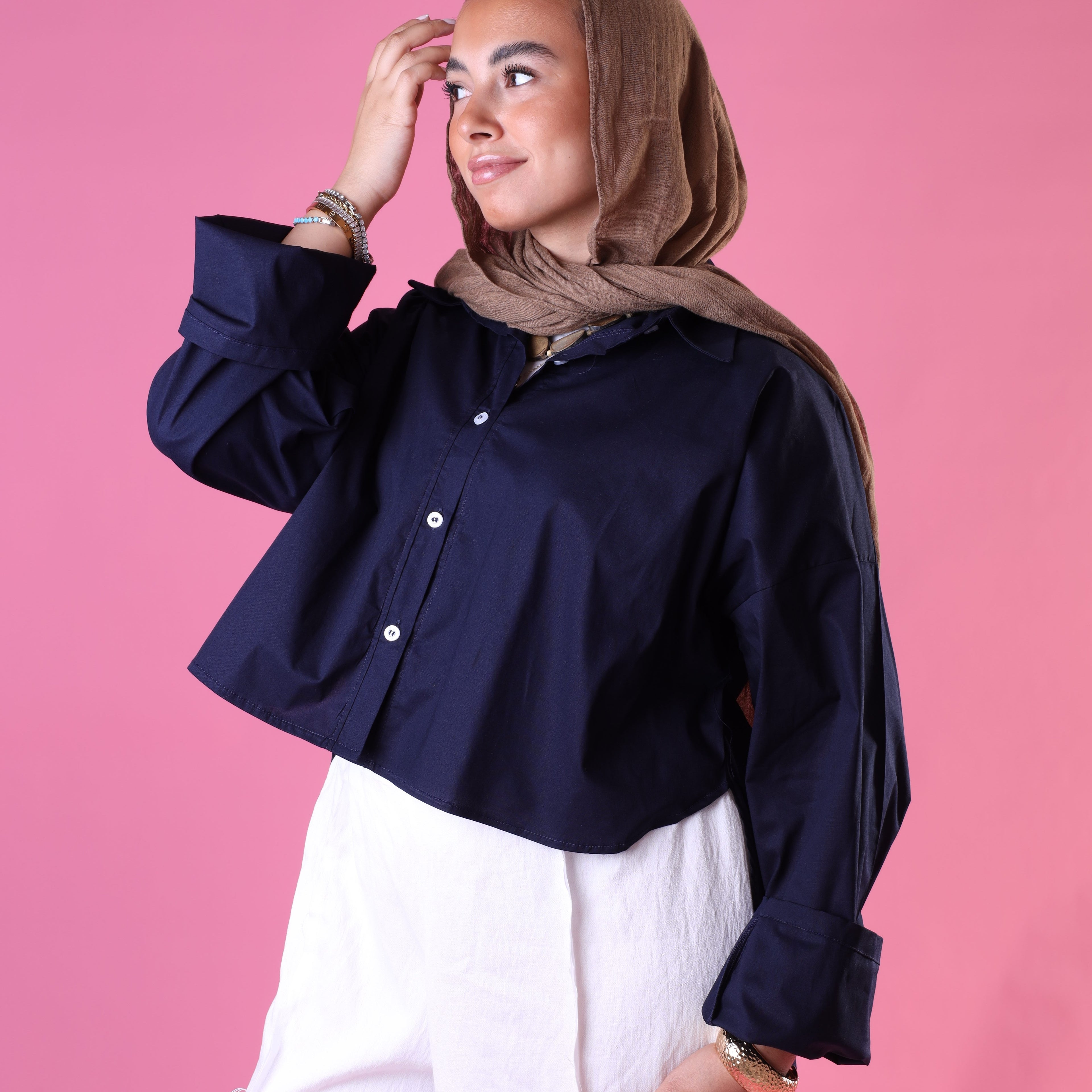 The Mini Shirt In Navy Blue