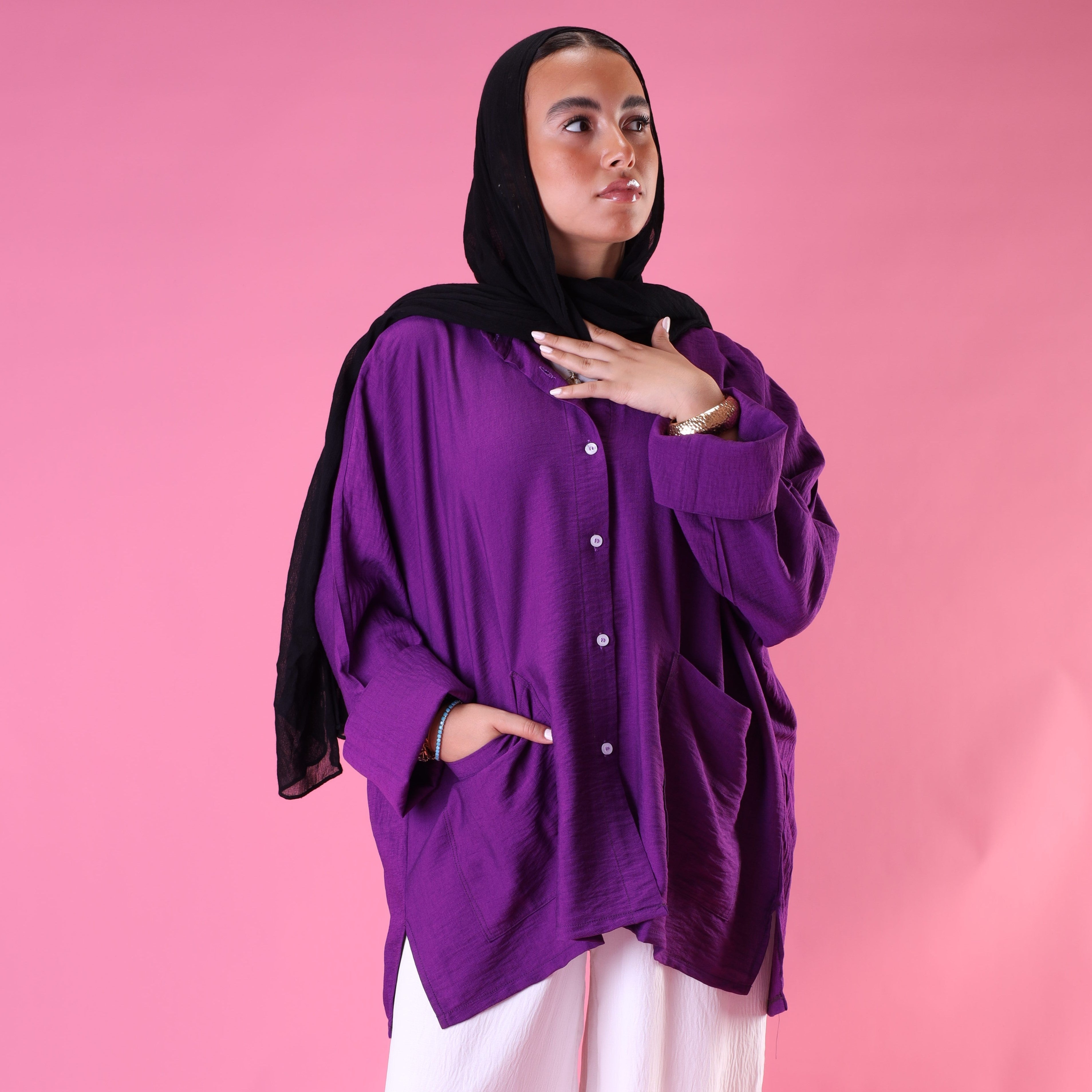 Pockets Shirt In Purple