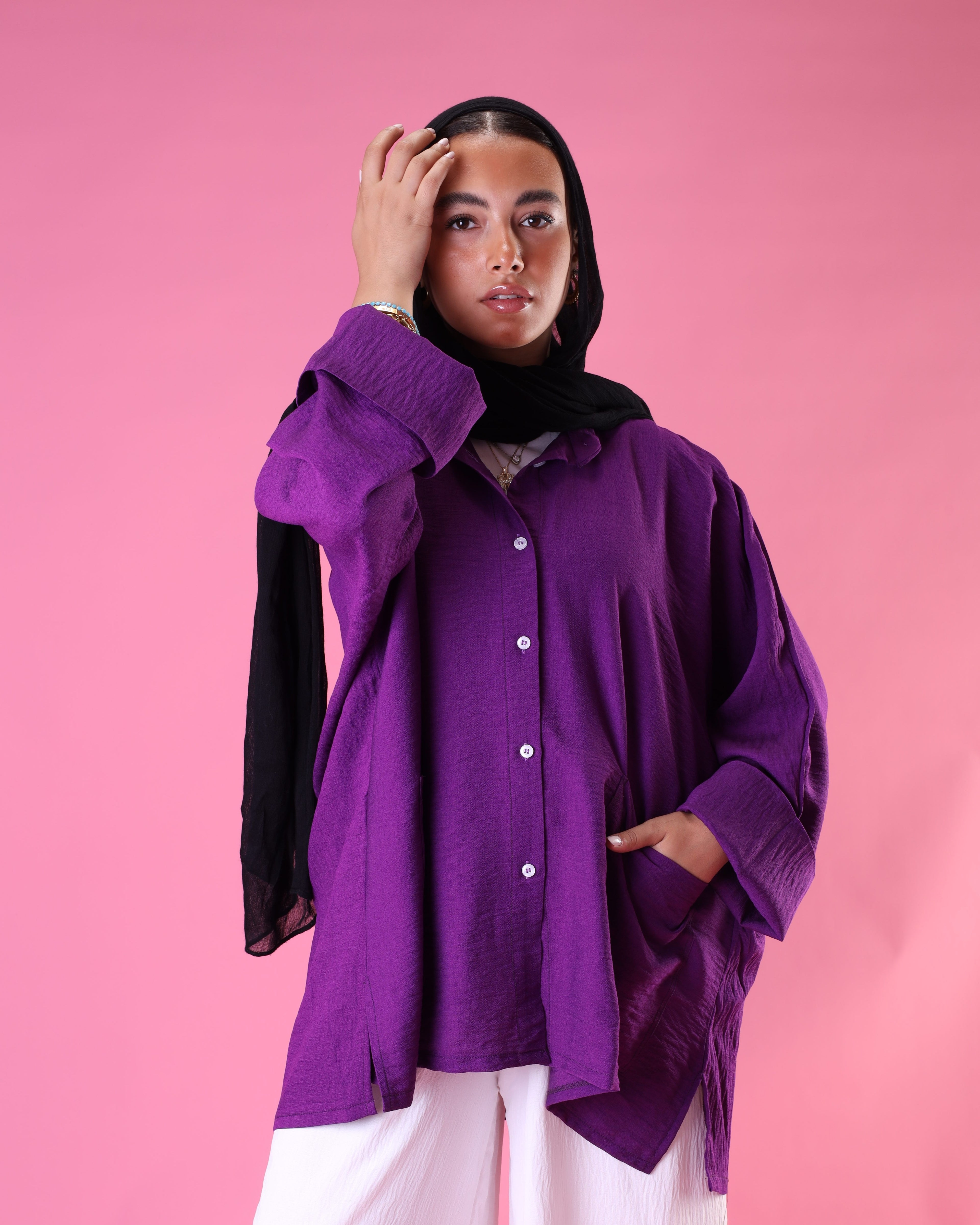 Pockets Shirt In Purple