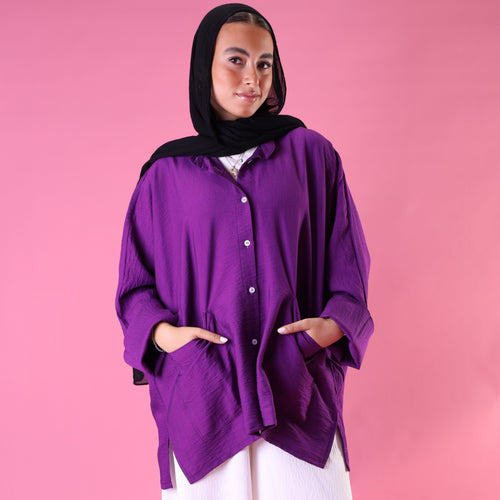 Pockets Shirt In Purple