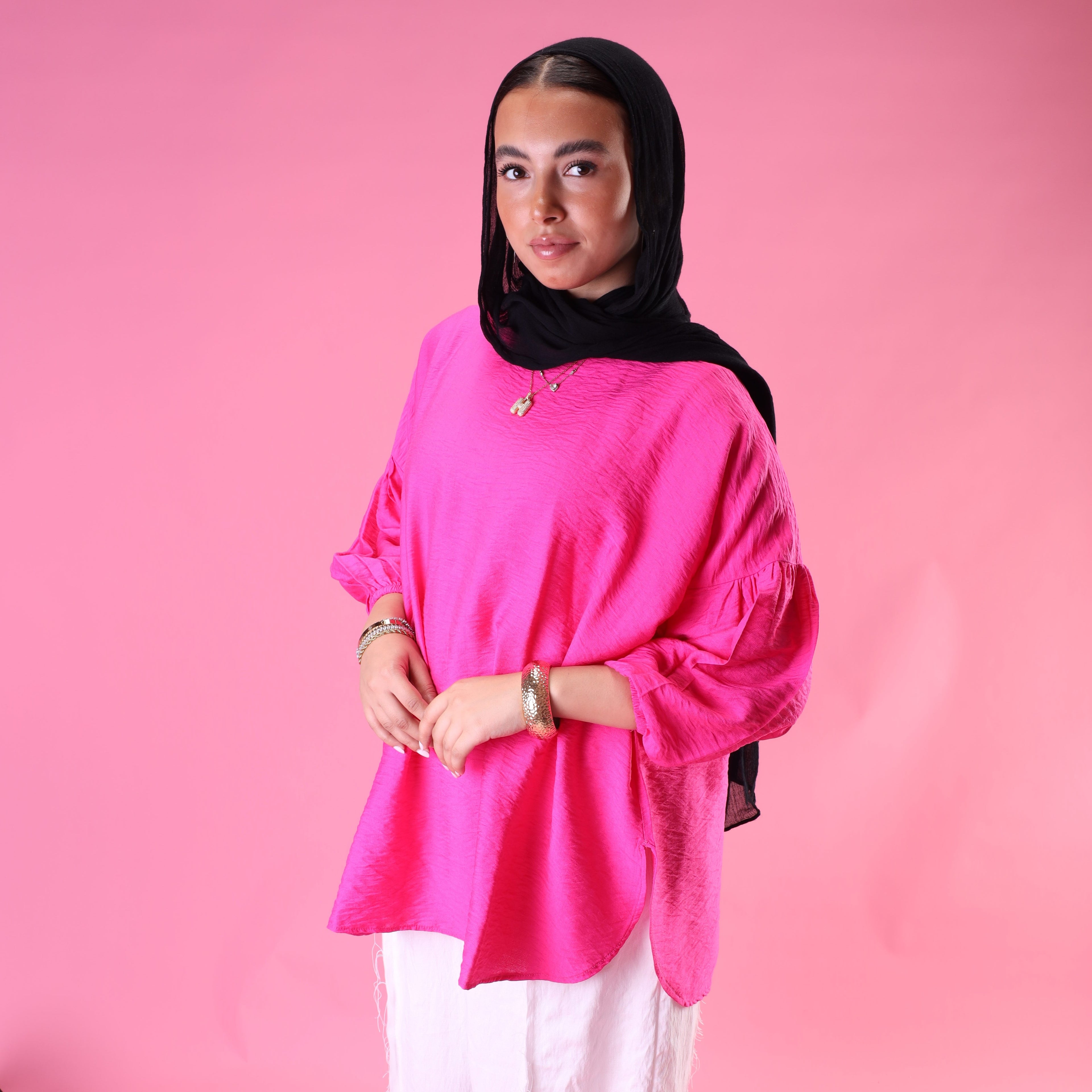 Softline Ruffle Blouse in Pink