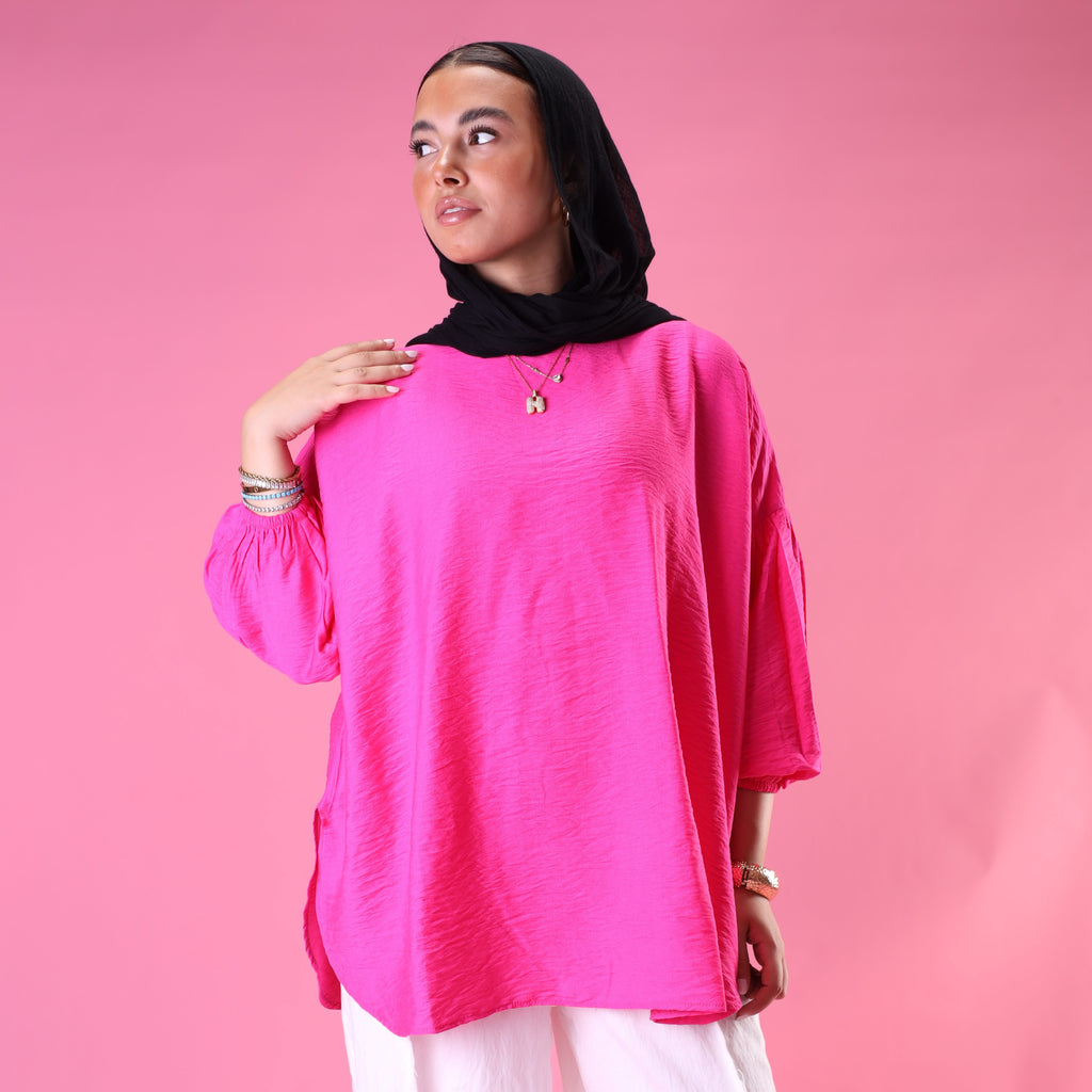 Softline Ruffle Blouse in Pink