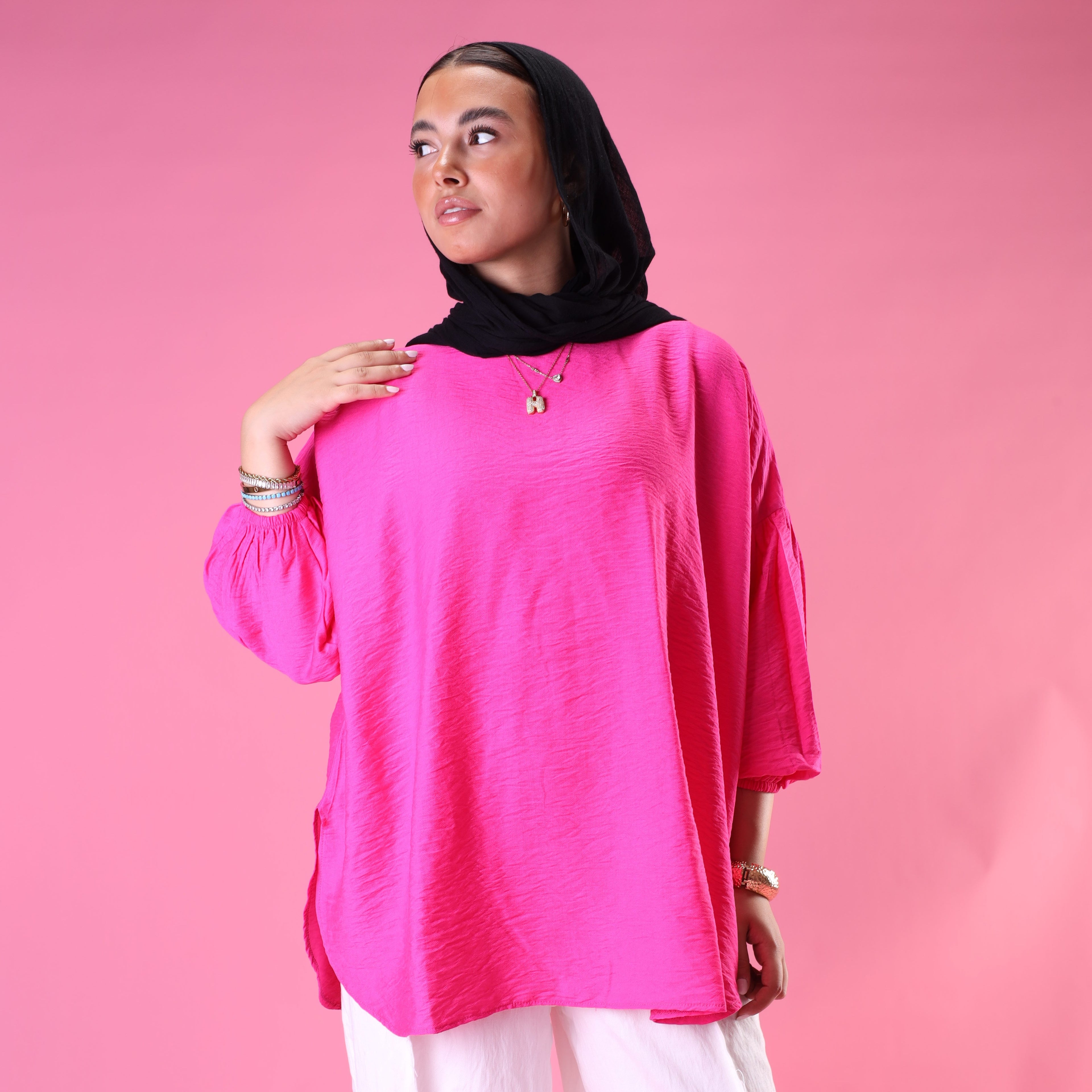 Softline Ruffle Blouse in Pink