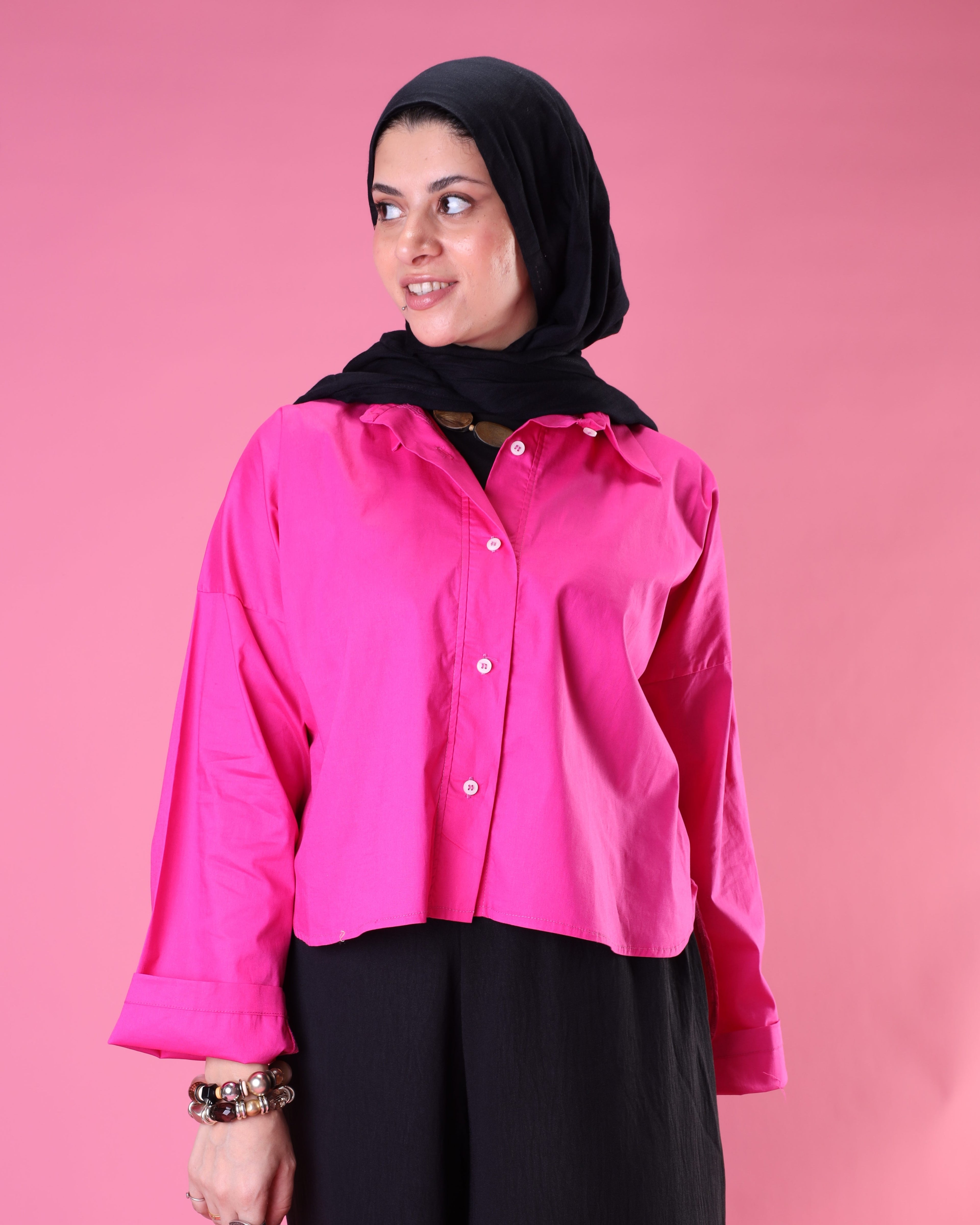 The Mini Shirt In Hot Pink