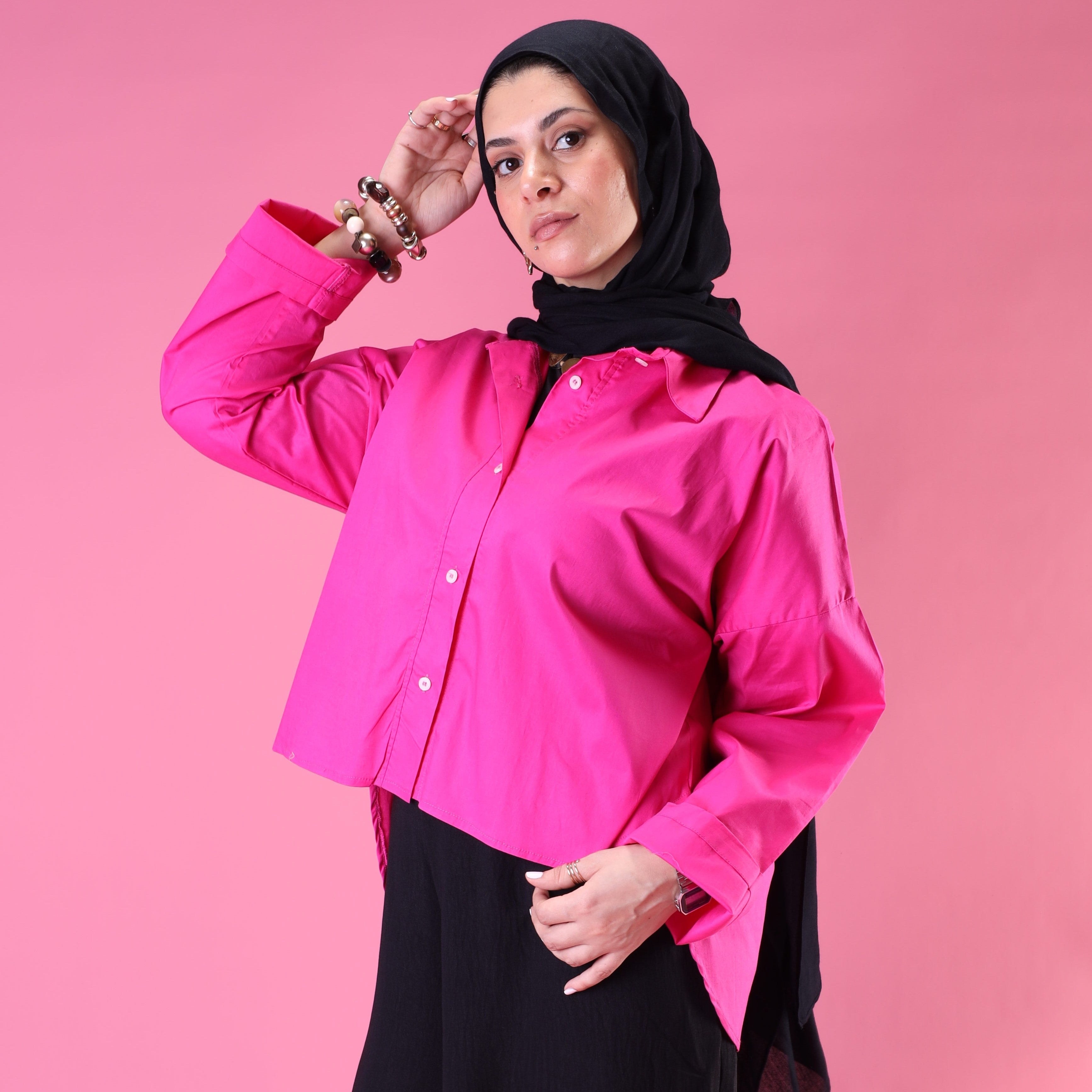 The Mini Shirt In Hot Pink
