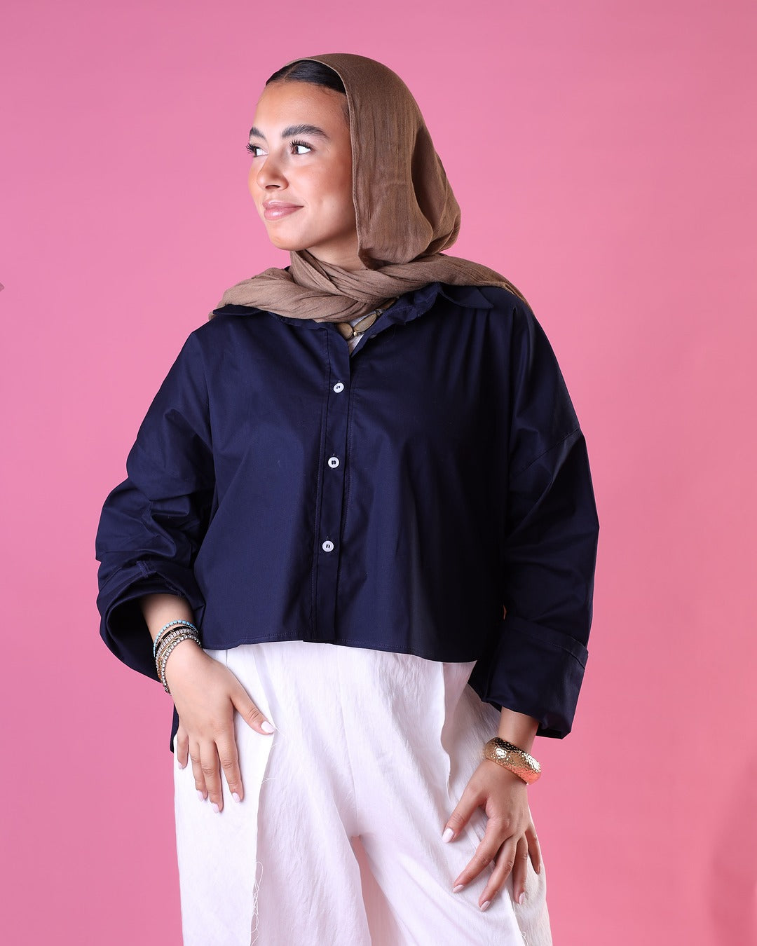 The Mini Shirt In Navy Blue