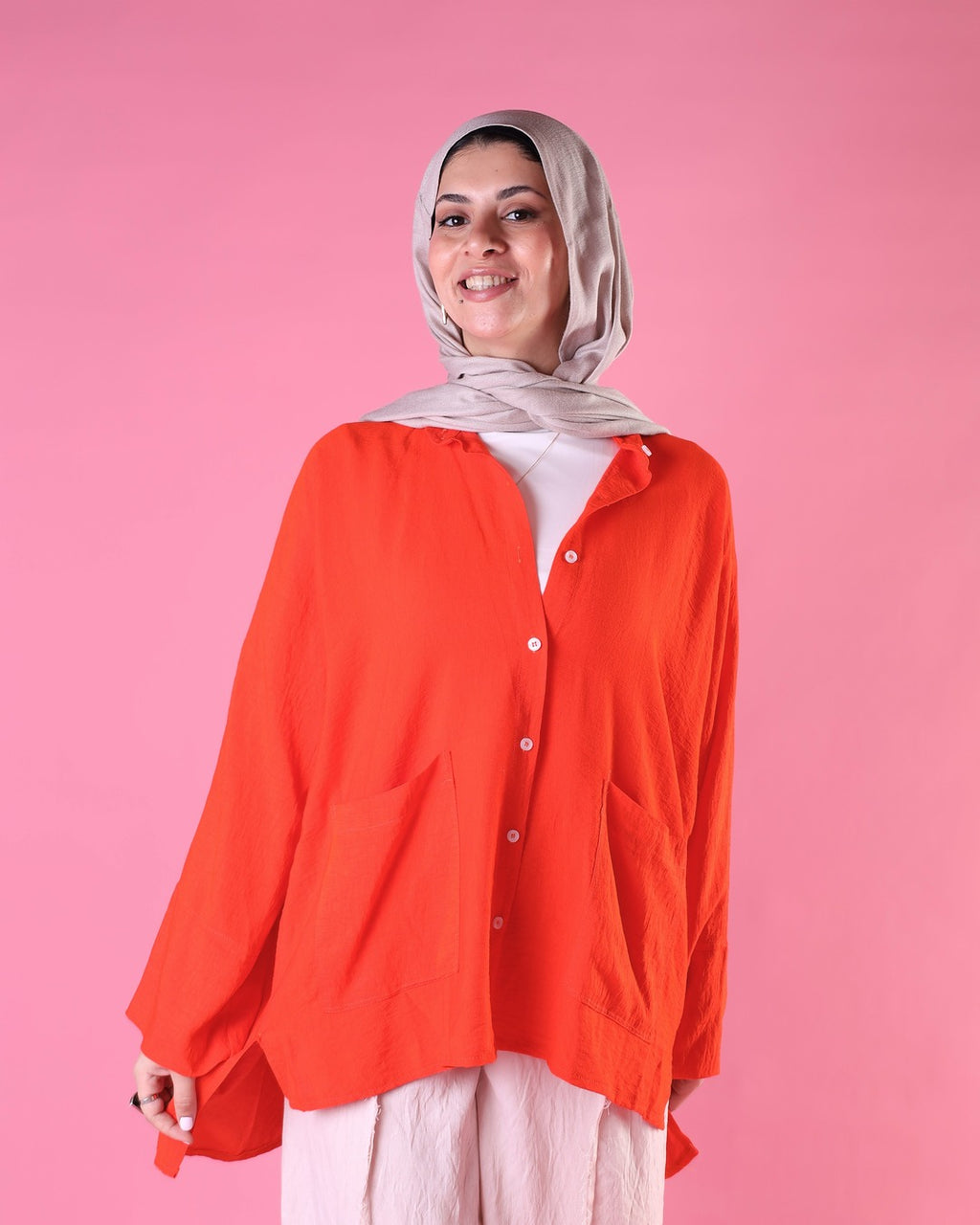 Pockets Shirt In Orange