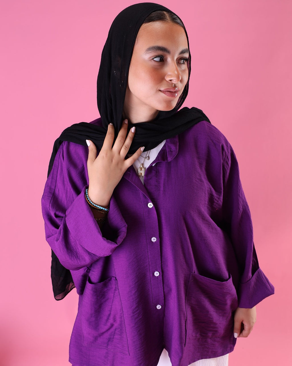Pockets Shirt In Purple