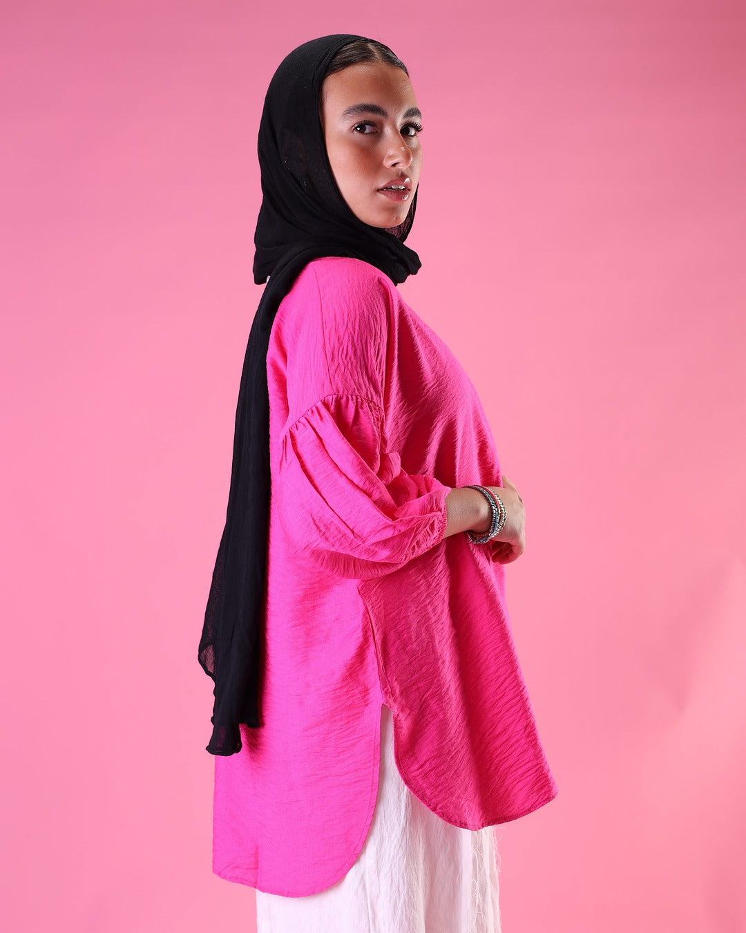 Softline Ruffle Blouse in Pink