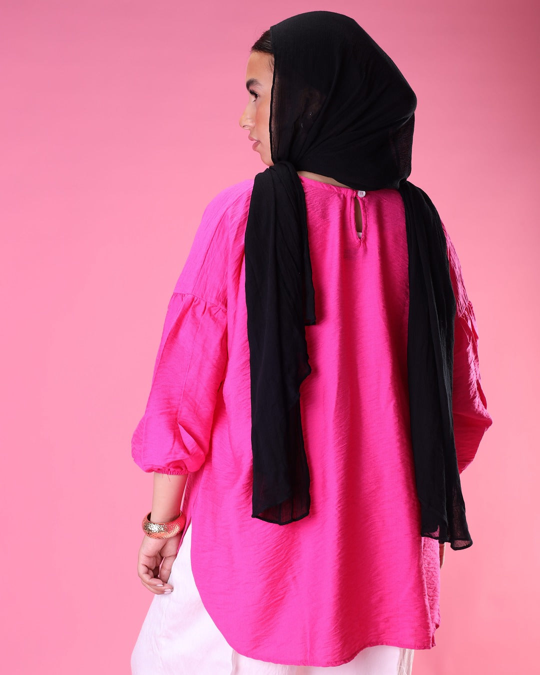 Softline Ruffle Blouse in Pink