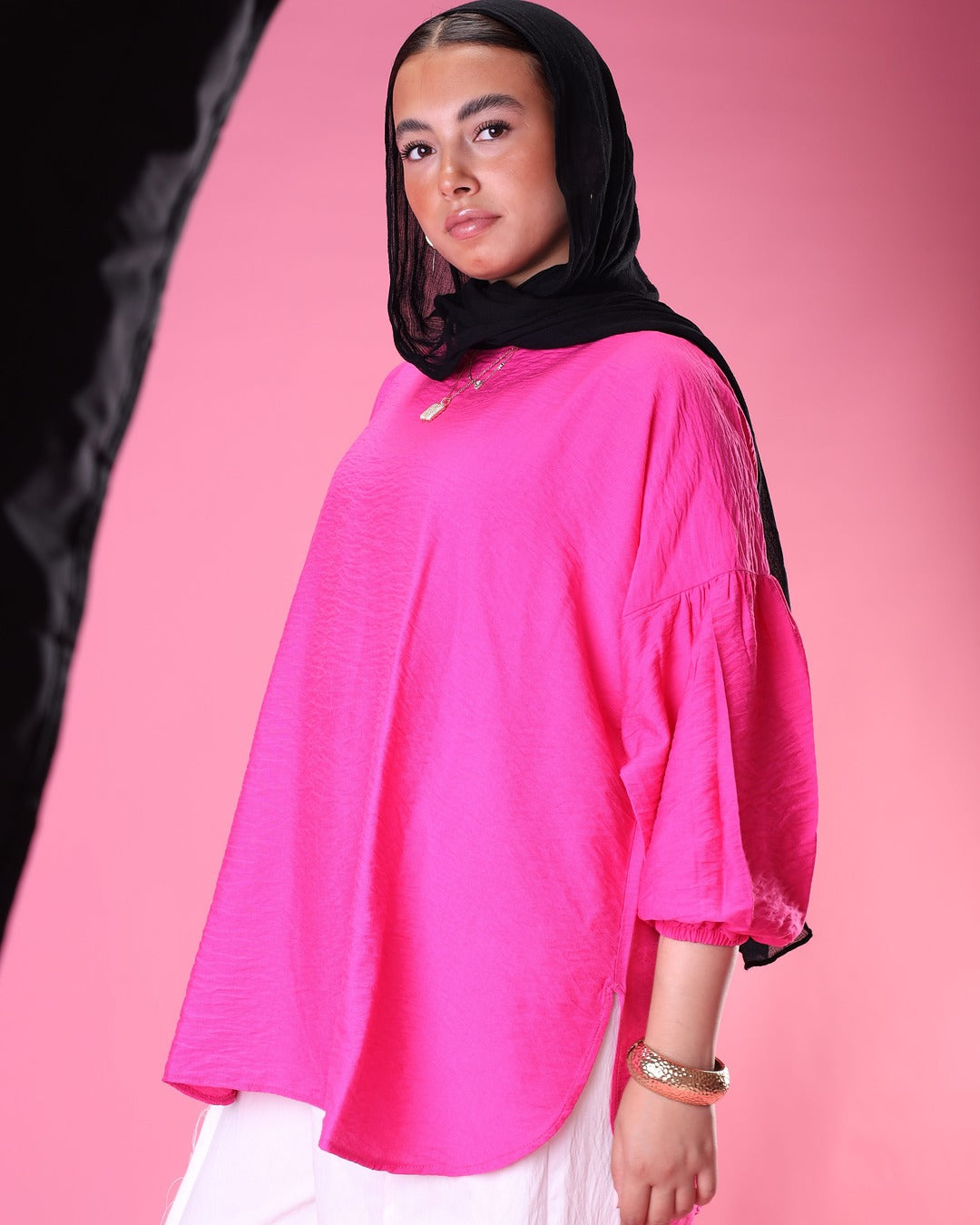 Softline Ruffle Blouse in Pink