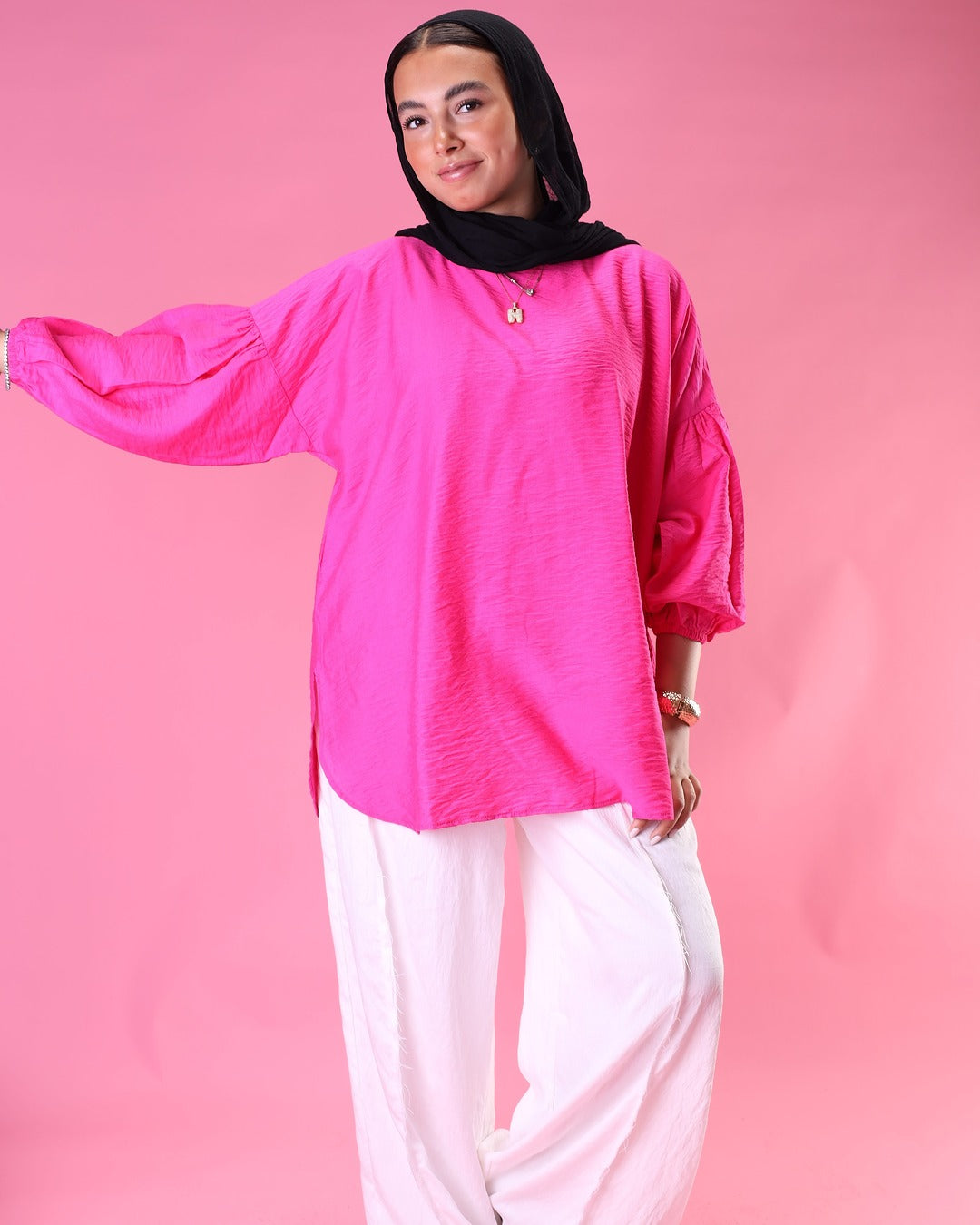 Softline Ruffle Blouse in Pink